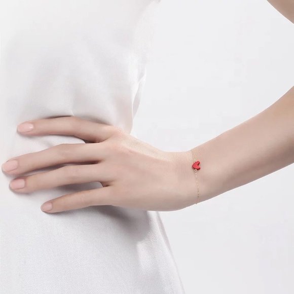 ๐HP๐Adorable 925 Heart Bracelet/Anklet - Picture 5 of 9